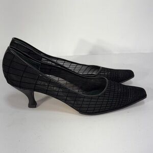 🪺 Prevata Black Mesh kitten Heels: